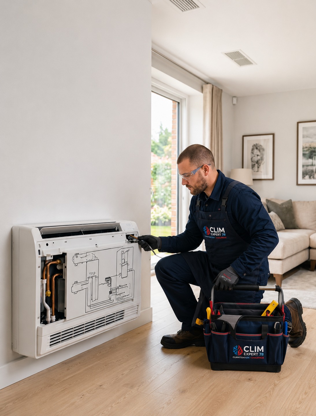 Installation de climatiseur console à Massy